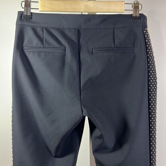 REBECCA TAYLOR Women’s Cropped Ava Techy Stud Pant Black Size 2 - Picture 13 of 15